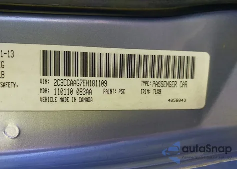 2014 Chrysler 300 z USA, uszkodzony, nr VIN 2C3CCAAG7EH181109